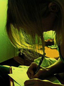 writer at work